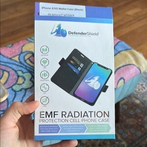 Black EMF Protection Phone Case I phone 10